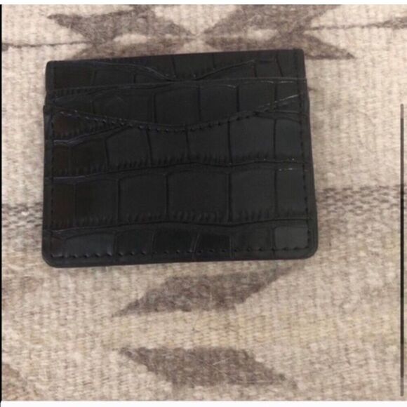 Black Alligator Print Cardholder Wallet - Picture 6 of 6